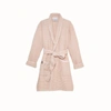 Boll & Branch Women's Waffle Robe In Blush/white Waffle