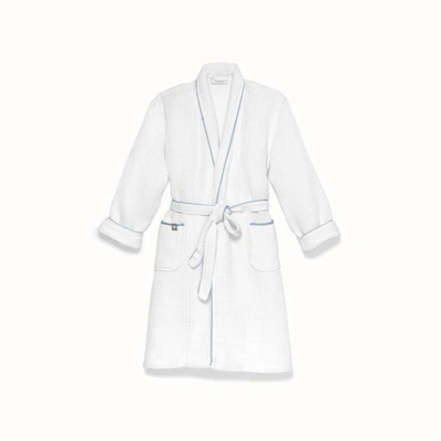 Boll & Branch Organic Women's Robes In White/shore Waffle
