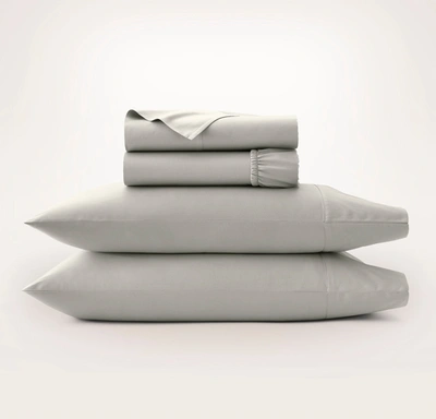 Boll & Branch Organic Percale Hemmed Sheet Set In Pewter