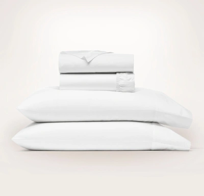 Boll & Branch Organic Percale Hemmed Sheet Set In White