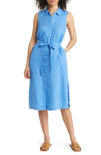 Tommy Bahama Tommy Bahaha Two Palms Linen Shirtdress In Mountain Bluebell