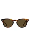 Raen Squire 49mm Round Sunglasses In Kola Tortoise/ Caramel