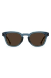 Raen Squire 49mm Polarized Round Sunglasses In Absinthe/ Vibrant Brown Polar