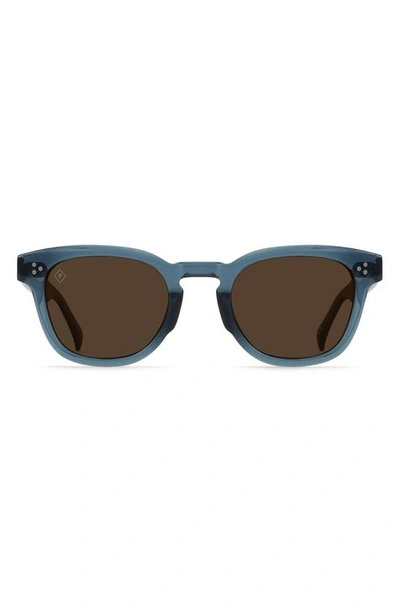 Raen Squire 49mm Polarized Round Sunglasses In Absinthe/ Vibrant Brown Polar