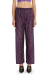 VERSACE LOGO PRINT SHEER COVER-UP trousers
