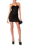 EDIKTED CILLIAN CORSET LACE STRAPLESS MINIDRESS