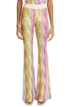 MISSONI MEANDER STRIPE KNIT FLARE LEG PANTS