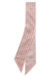 TORY BURCH BASKETWEAVE RIBBON REVERSIBLE TIE SCARF