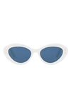 Dior Pacific 54.5mm Butterfly Sunglasses In Ivory / Blue