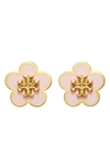 TORY BURCH FLOWER STUD EARRINGS