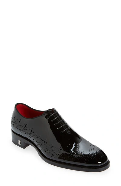 Christian Louboutin Greggy Chick Patent Oxford In Black