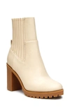 Matisse Dean Block Heel Chelsea Boot In Ivory