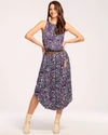 Ramy Brook Printed Audrey Midi Dress In Navy Butterfly