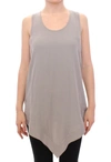 COMEFORBREAKFAST COMEFORBREAKFAST GRAY VISCOSE TANK TOP SHIRT WOMEN'S BLOUSE