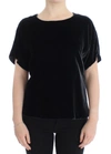 Dolce & Gabbana Black Velvet Shortsleeved Blouse In Black