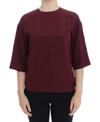 Dolce & Gabbana Enchanted Sicilian Silk Top In Red