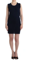 JOHN GALLIANO JOHN GALLIANO ELEGANT KNEE-LENGTH BLUE COTTON WOMEN'S DRESS