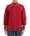 John Galliano Pink Mock Zip Cardigan Sweatshirt Sweater In Pink
