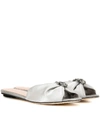 OSCAR DE LA RENTA SATIN SLIP-ON SANDALS,P00241700