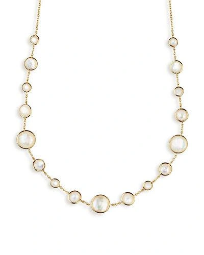 Ippolita 18k Yellow Gold Lollipop Lollitini Mother-of-pearl Doublet Adjustable Short Necklace, 18 In Oyster