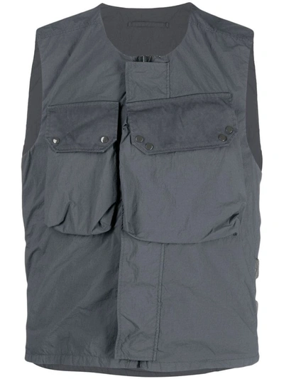 Ten C Flap-pocket Gilet In Grey