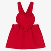 DR KID GIRLS RED HEART PINAFORE DRESS