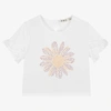 EVERYTHING MUST CHANGE GIRLS IVORY COTTON DAISY TOP