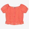 DR KID GIRLS PINK BRODERIE ANGLAISE BLOUSE