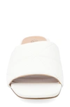 Journee Collection Elidia Quilted Slide Sandal In White