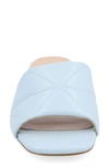 Journee Collection Elidia Quilted Slide Sandal In Blue
