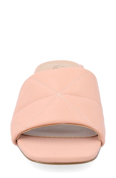 Journee Collection Elidia Quilted Slide Sandal In Blush