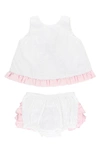 Rufflebutts Swiss Dot Swing Top & Bloomers In White