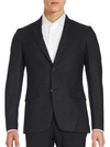 JOHN VARVATOS Austin Fit Tonal Plaid Wool & Silk Sportcoat,0400090893055