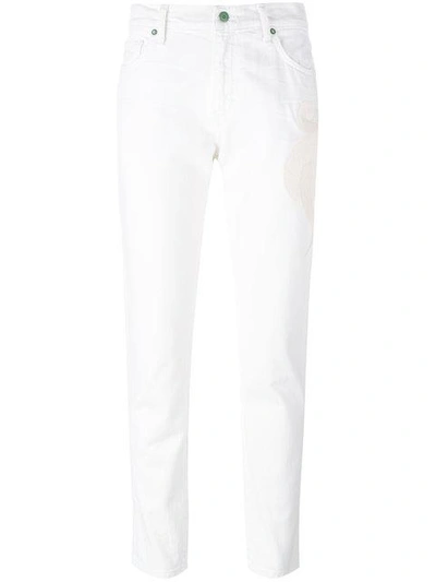Sandrine Rose Embroidered Jeans In White