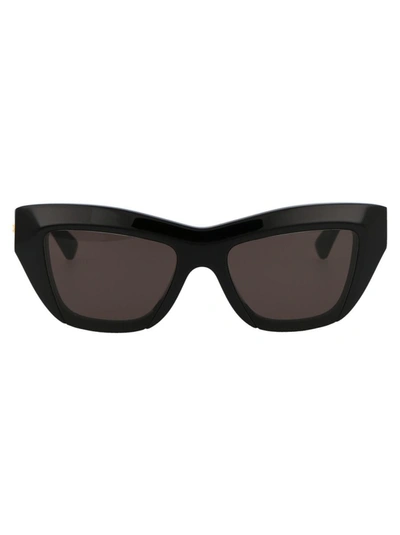 Bottega Veneta Bv1218s Sunglasses In 001 Black Black Grey