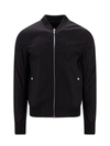 Rick Owens Zip-up Virgin Wool Bomber Jacket In Black