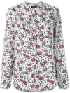 ISABEL MARANT COLLARLESS FLORAL SHIRT,HT100217E023I12006346