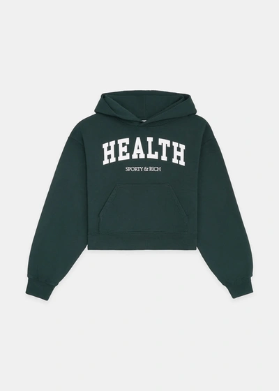 Sporty And Rich Health Ivy Cotton Hoodie In Forest