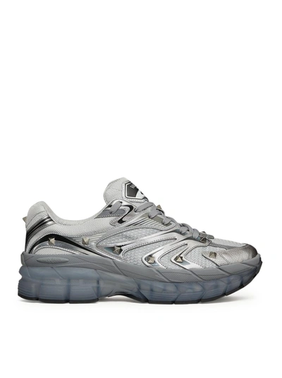 Valentino Garavani Ms-2960 Low-top Sneakers In Silver Pastel Grey