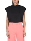Attico Laurie T-shirt In Black