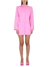 Attico Margot Chemisier Minidress With Relaxed Fit In Purple