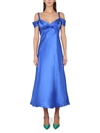 Alberta Ferretti Alberta Ferreti Off-the-shoulder Dress In Blue
