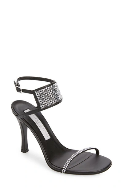 Stella Mccartney Stella Vegan Crystal Ankle-cuff Sandals In Multi-colored