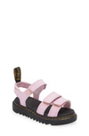 Dr. Martens' Touch-strap Leather Sandals In Pale Pink