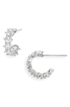 Kendra Scott Cailin Cubic Zirconia Huggie Hoop Earrings In Rhodium-plated Cz