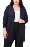 HALOGEN SIDE SLIT LINEN BLEND CARDIGAN