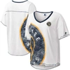 STARTER STARTER WHITE MILWAUKEE BREWERS PERFECT GAME V-NECK T-SHIRT