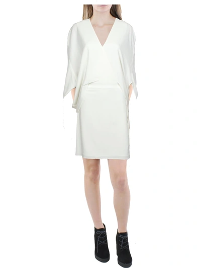 halston heritage white cocktail dress 1978 Halston Off White Ivory One Shoulder Draped Jersey Maxi Dress   Shrimpton Couture