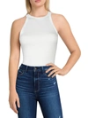 Agolde Rianne Thong Bodysuit White Xl In White