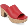 Journee Collection Collection Women's Tru Comfort Foam Astter Sandals In Red